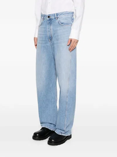 Givenchy Couture Seam Trousers Contrast Stitching Design In Blue