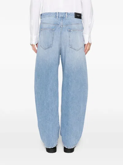 Givenchy Couture Seam Trousers Contrast Stitching Design In Blue