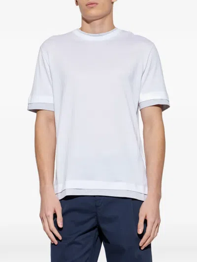 Eleventy Layered-effectt-shirt In White