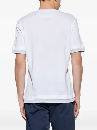 Eleventy Layered-effectt-shirt In White