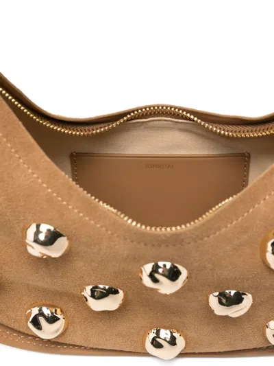 Simkhai Finn Studded Shoulder Bag In Brown