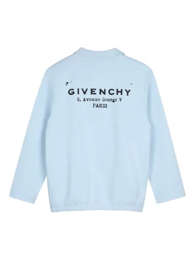 Givenchy Logo Print Top In Blue