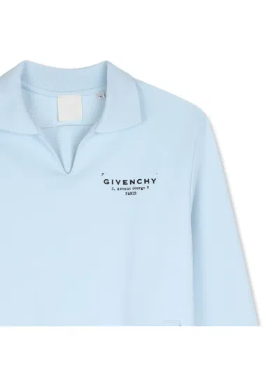 Givenchy Logo Print Top In Blue