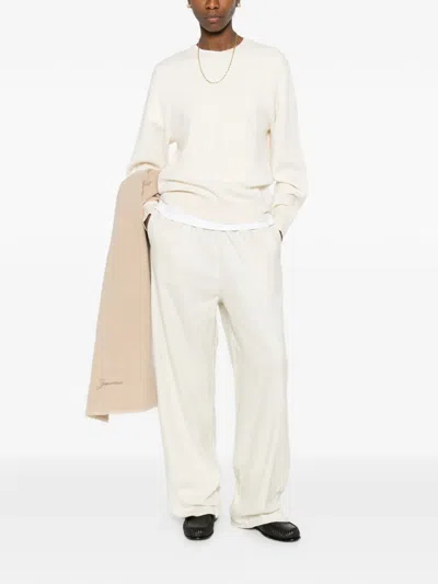 Totême Monogram-pattern Trousers In White