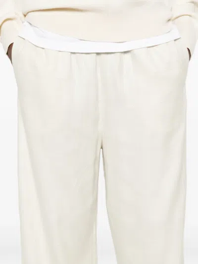 Totême Monogram-pattern Trousers In White