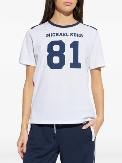 Michael Michael Kors Number-graphic T-shirt In White