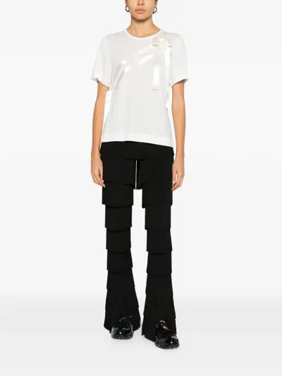 Simone Rocha Bow Sash Short-sleeve T-shirt In White