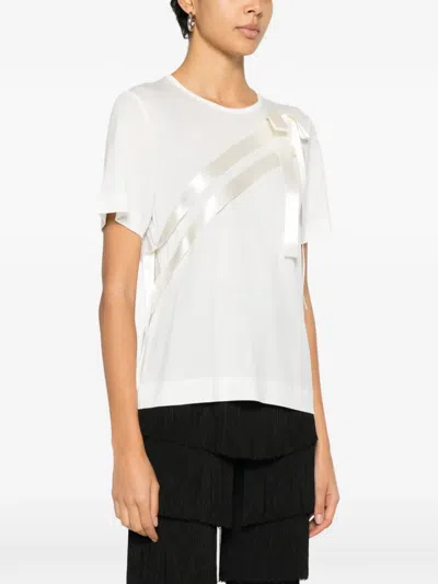 Simone Rocha Bow Sash Short-sleeve T-shirt In White