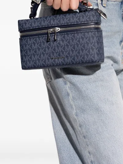 Michael Michael Kors Jana Monogram-pattern Tote Bag In Blue