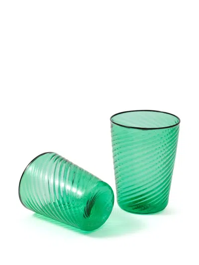 Cabana Venezia Water Glass (set Of Two) In Green