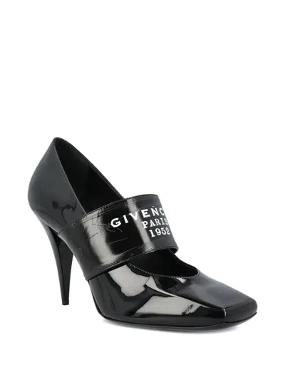 Givenchy Square Toe Patent Pumps In Black