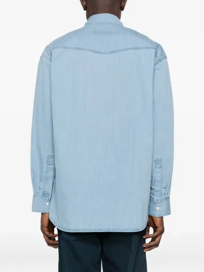 Studio Nicholson Flap-pocket Shirt In Blue
