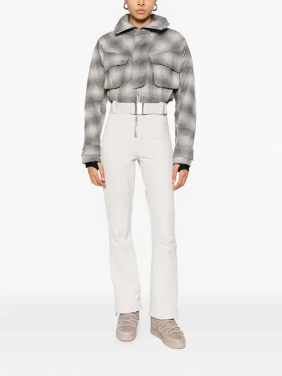 Cordova The Telluride Belted Checked Wool-blend And Stretch Ski Suit In Gray