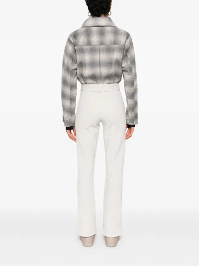 Cordova The Telluride Belted Checked Wool-blend And Stretch Ski Suit In Gray