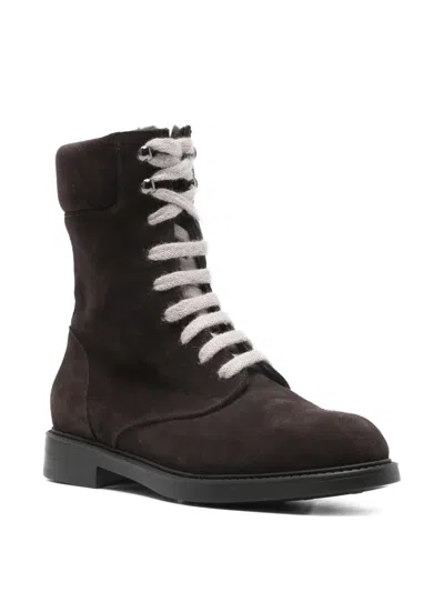 Doucal's Derby Ankle Boot In Brown