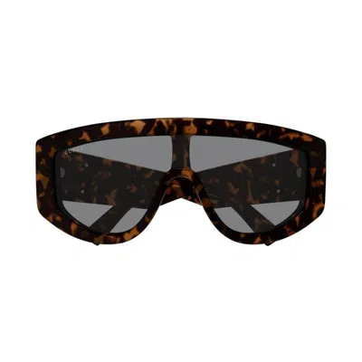Gucci Gg-logo Rectangular Frame Sunglasses In Brown