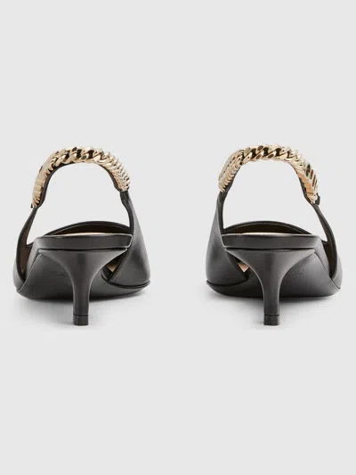 Gucci Signoria 45 Slingback Pumps In Patent Leather In Black