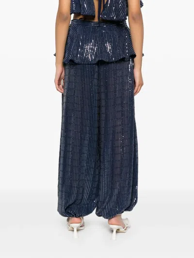Adriana Degreas Sequin-embellished Ruffled Trousers In Multi