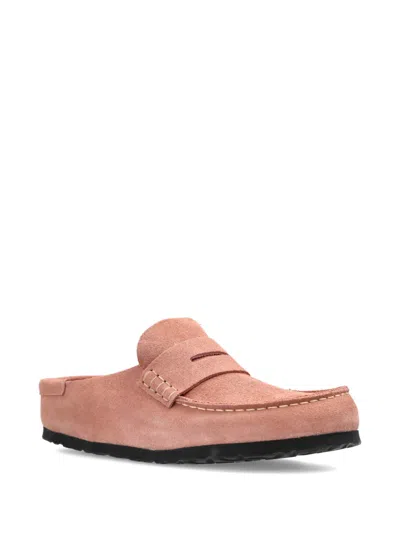 Birkenstock Naples Wrapped Suede Mules In Pink