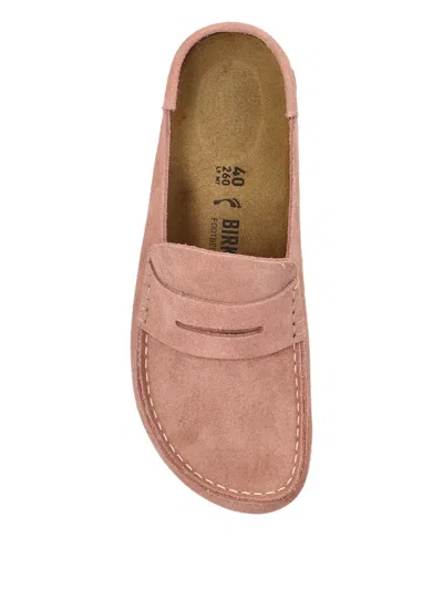 Birkenstock Naples Wrapped Suede Mules In Pink