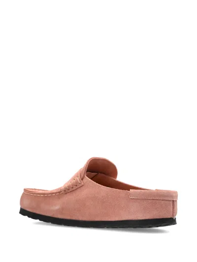 Birkenstock Naples Wrapped Suede Mules In Pink