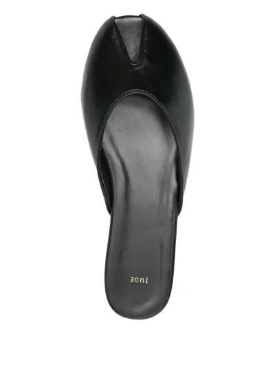 Jude Date Flat Mules In Black
