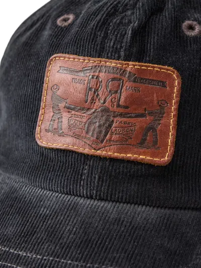 Rrl Corduroy Logo-patch Cap In Blue