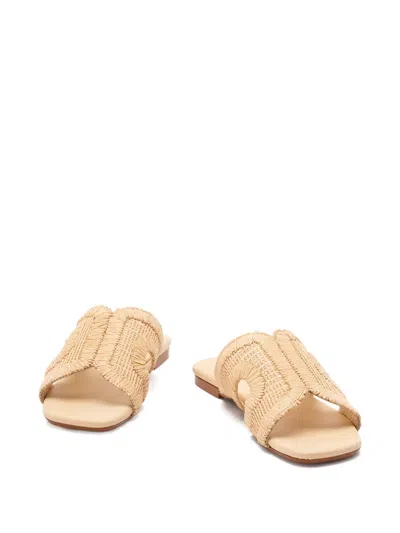 Castaã±er Woven Sandals In Neutral