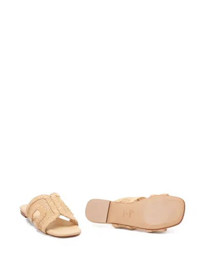 Castaã±er Woven Sandals In Neutral
