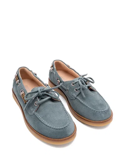 Pinko Lace-up Fastening Loafers In Blue