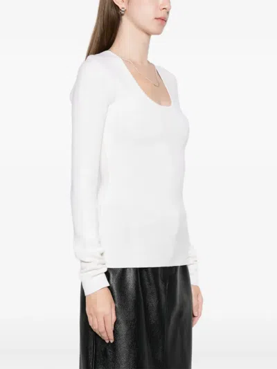 Totême Long-sleevewool Sweater In White