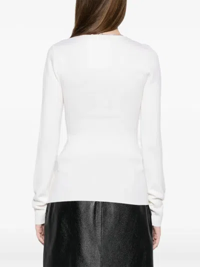 Totême Long-sleevewool Sweater In White