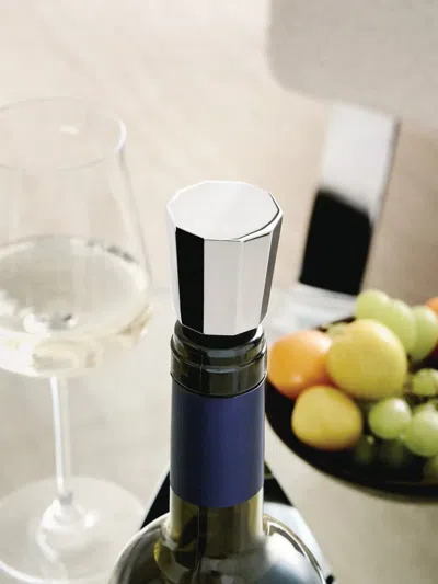 Alessi Eugenia Chrome-plated Steel Wine Stopper In Silver
