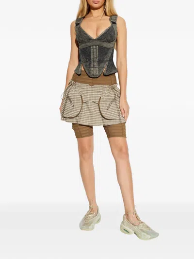 Nike V-neck Lace-up Top In Black