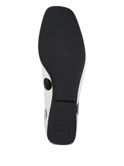 Camper Casi Myra Twins Polka Dot Ballerina Flat In White