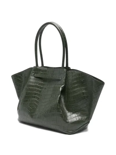 Demellier Crocodile-embossed Leather Shoulder Bag In Pattern