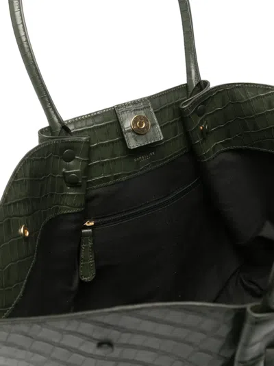 Demellier Crocodile-embossed Leather Shoulder Bag In Pattern