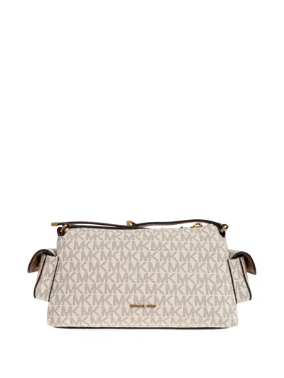 Michael Michael Kors Dakota Monogram-pattern Shoulder Bag In Orange