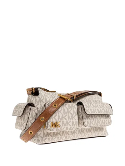 Michael Michael Kors Dakota Monogram-pattern Shoulder Bag In Orange