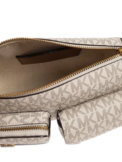 Michael Michael Kors Dakota Monogram-pattern Shoulder Bag In Orange