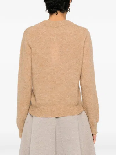 Ganni Printed Alpaca Wool Blend Sweater In Neutral