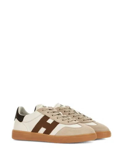 Hogan Multicolour Low-top Sneakers With Suede Overlays And Signature Logo In Neutral