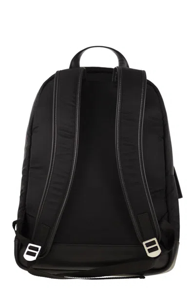 Hogan Technical Fabric Backpack In Black