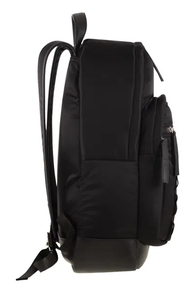Hogan Technical Fabric Backpack In Black