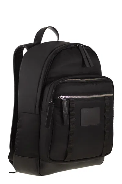 Hogan Technical Fabric Backpack In Black
