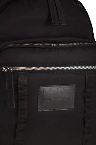 Hogan Technical Fabric Backpack In Black