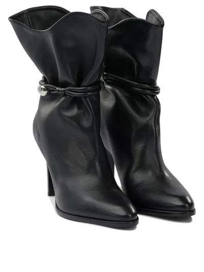 Isabel Marant Lolya Leather Boots In Black