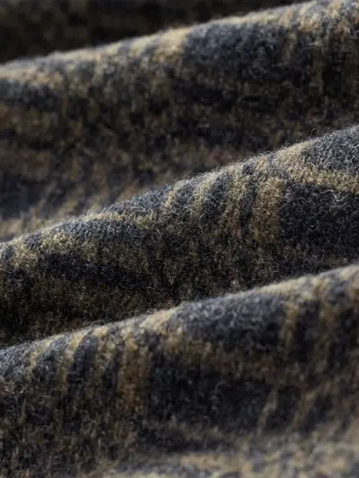 Rrl Check Button Overshirt In Gray