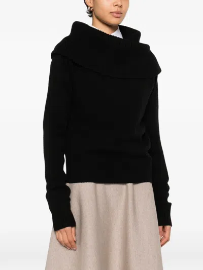 Totême Funnel Sweater In Black