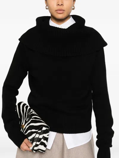 Totême Funnel Sweater In Black